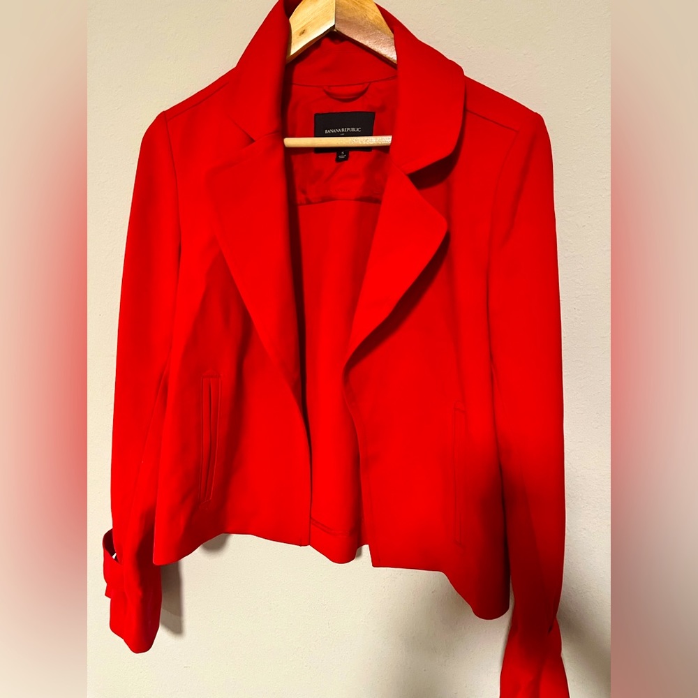 Banana Republic NWOT Red Blazer - Picture 1 of 4